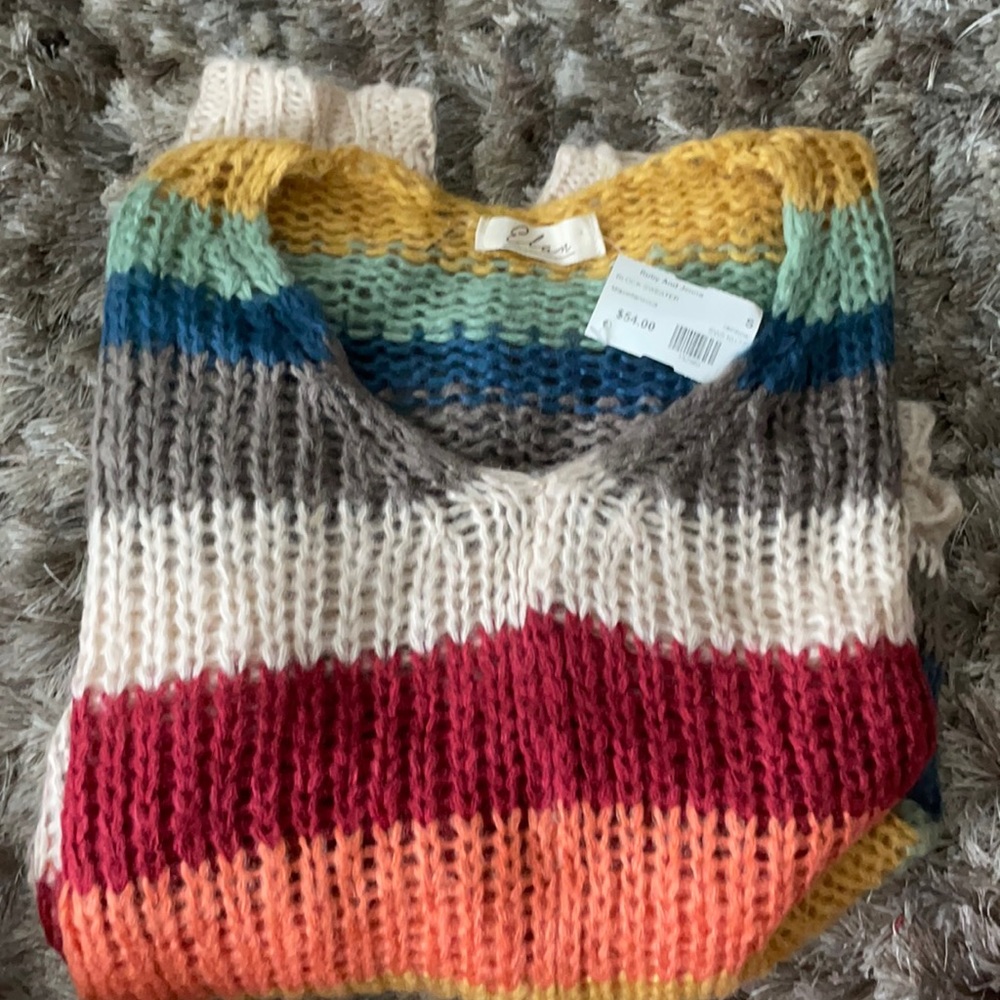 Nwt Rainbow stripe sweater